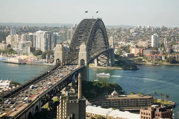 Sydney harbor bridge between central business district and North Shore