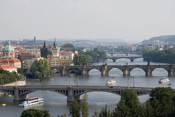 Mosty Přes Řeku Vltava Praha Česká Republika — Stock fotografie