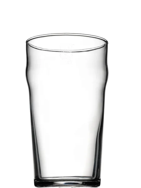 Empty Beer Glass White Background — Stock Photo, Image