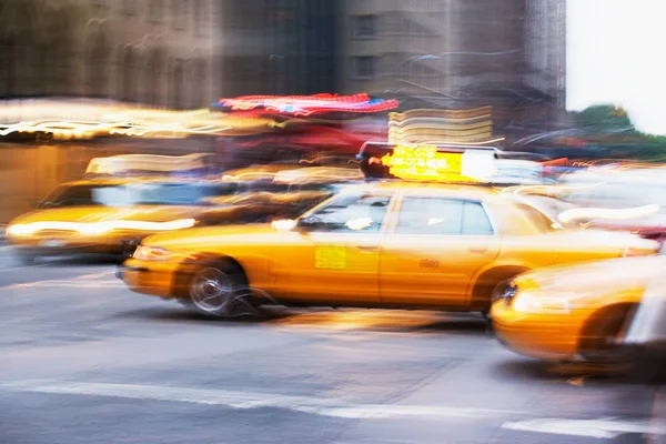 Водіння Таксі Міські Дороги Нью Йорк Сша — стокове фото