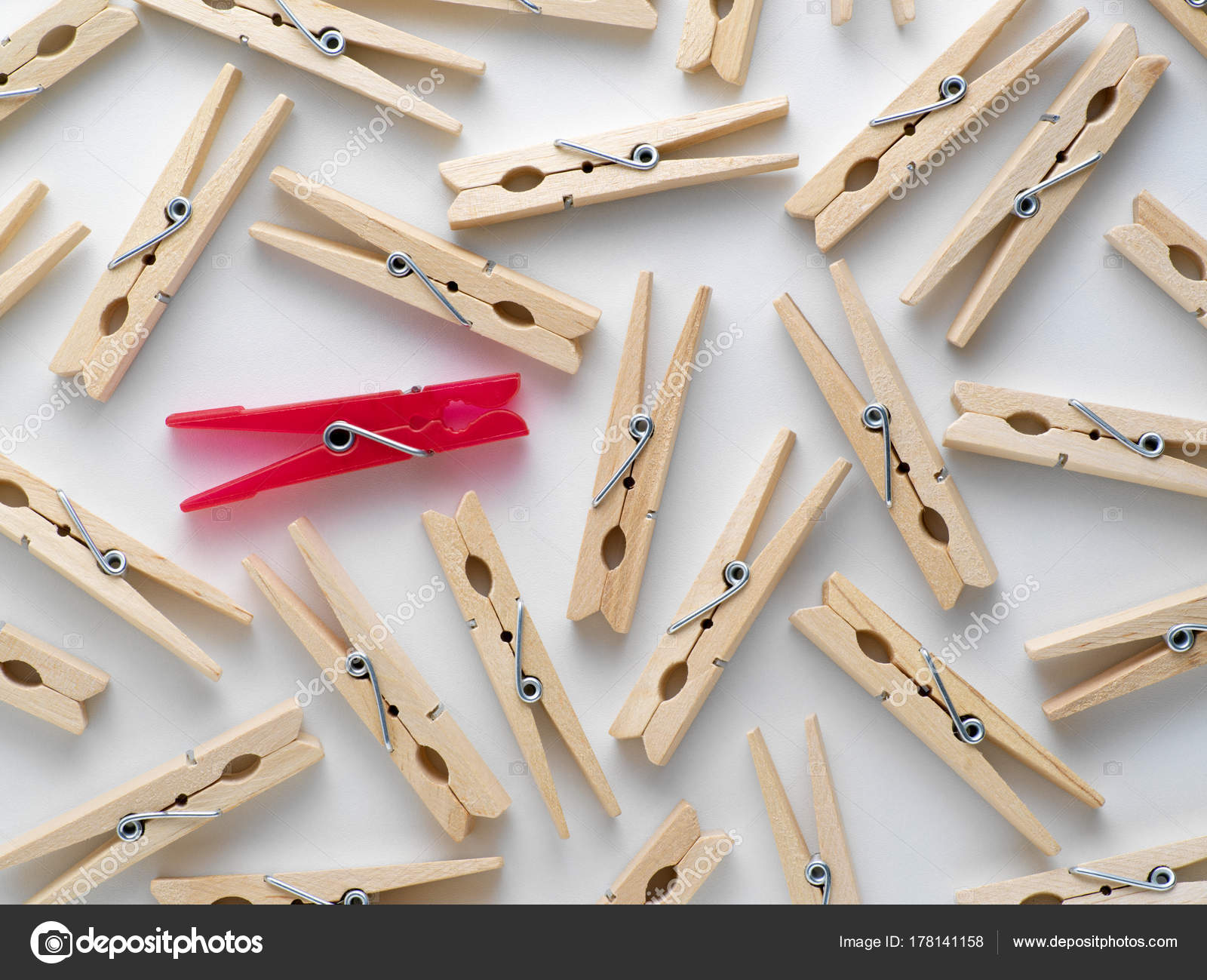 One Red Clothespin Wooden Clothespins Stock Photo Imagesource One Red Clothespin Wooden Clothespins Stock Photo