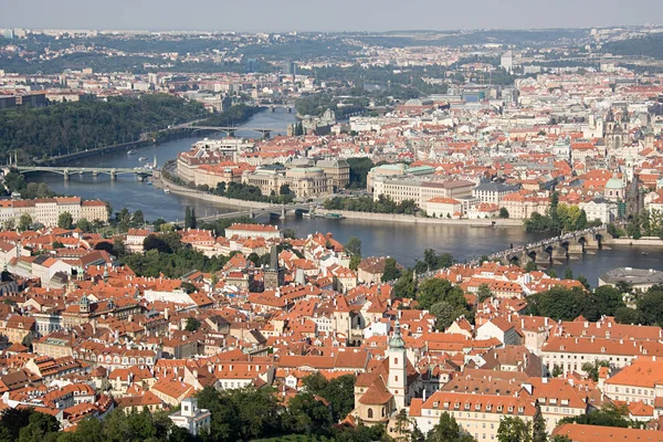 Letecký Pohled Panoráma Prahy Česká Republika — Stock fotografie