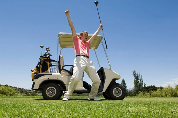 Een Golfer Die Buiten Vrois — Stockfoto