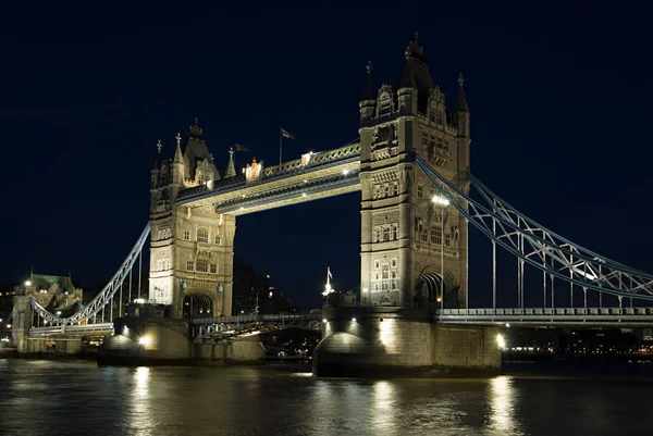 Vista Del Tower Bridge Notte Londra Regno Unito — Foto Stock