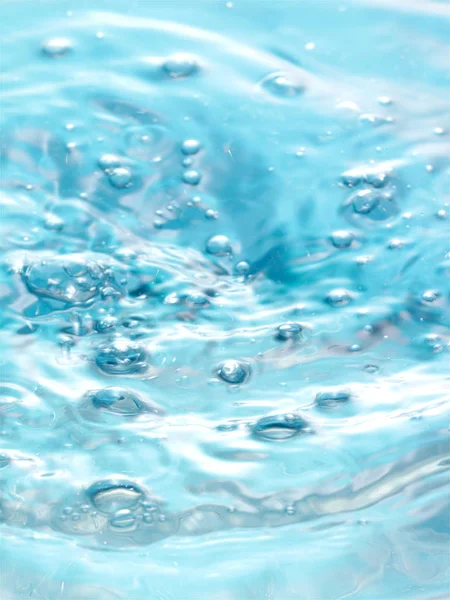 Widok Błękitne Wody Bąbelkami Bliska — Zdjęcie stockowe