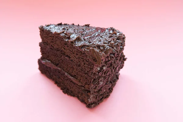 ピンクのチョコレート ケーキのクローズ アップ ショット — ストック写真