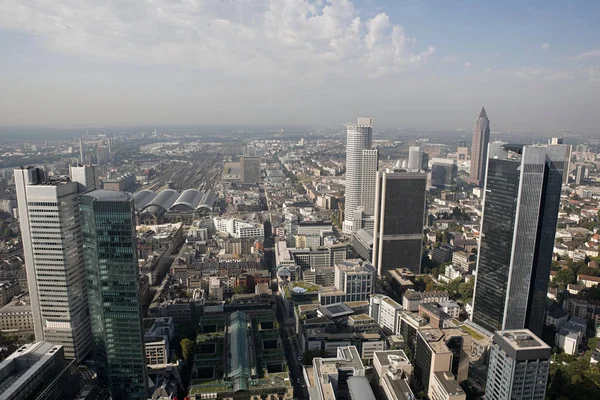 Vista Aérea Paisagem Urbana Frankfurt Durante Dia Alemanha — Fotografia de Stock