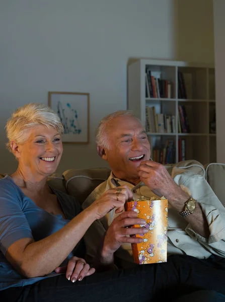 Senior Couple Watching Stock Photo