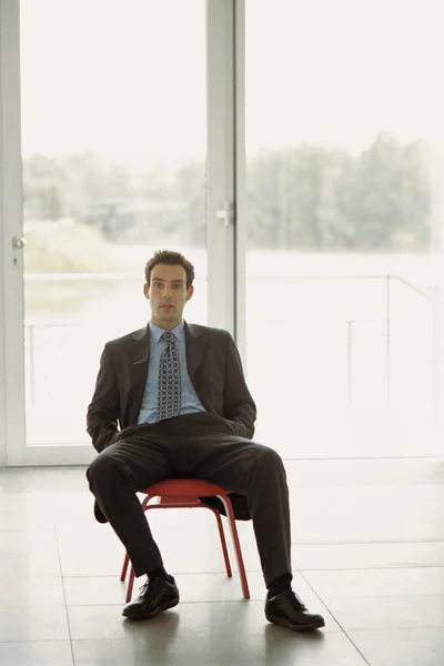 Empresário Sentado Cadeira — Fotografia de Stock