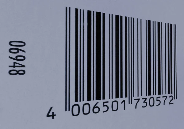 Nahaufnahme Von Schwarz Weißem Barcode Isoliert Auf Weißem Hintergrund — Stockfoto