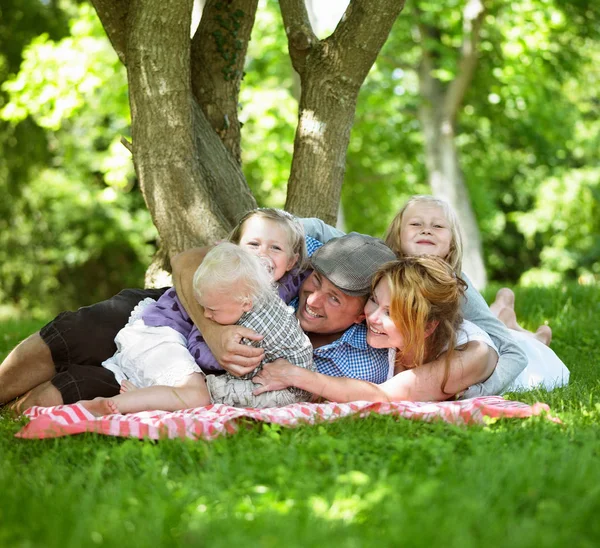 Aile Piknik Yapıyor — Stok fotoğraf