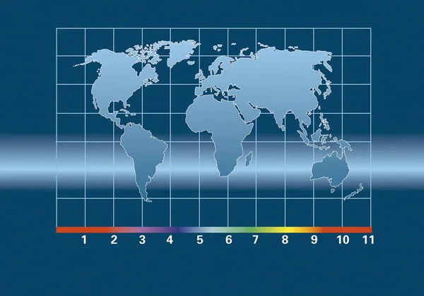 Mappa Del Mondo Immagine Generata Digitalmente — Foto Stock