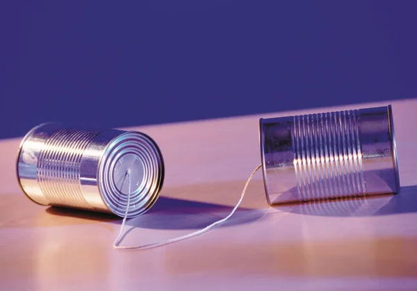 Two Steel Cans Filament — Stock Photo, Image