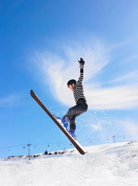 Wintersportvakantie Man Skiën — Stockfoto