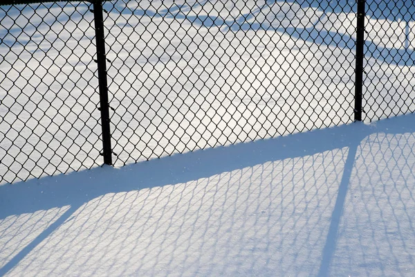 Забирай Забор Снег — стоковое фото