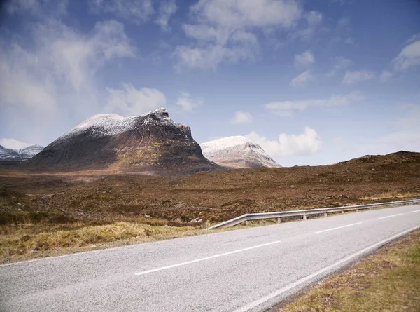 Camino Pasado Stac Pollaidh Mountain Assynt Escocia — Foto de Stock