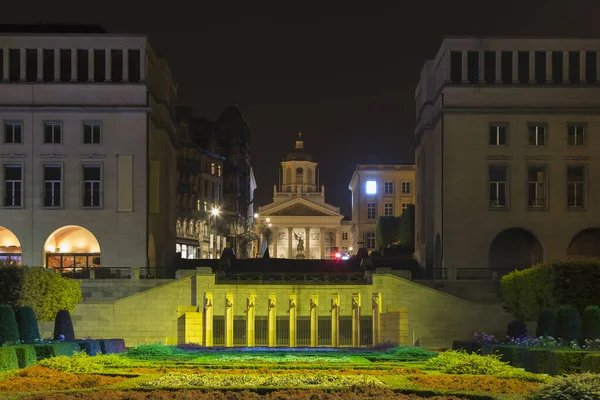 Pohled Mont Des Arts Garden Saint Jacques Sur Coudenberg Place — Stock fotografie