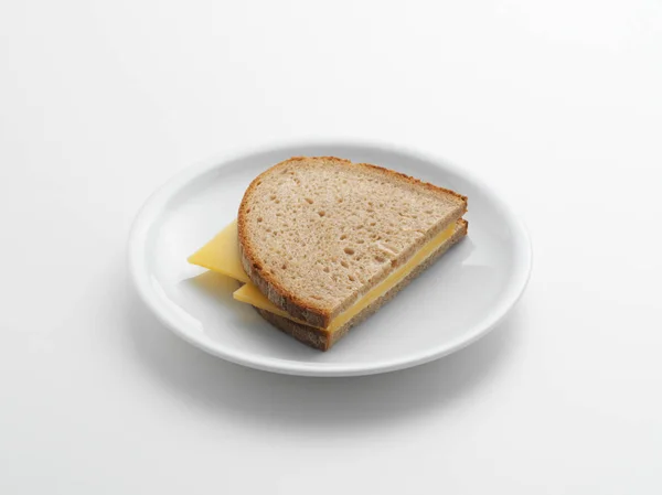Sandwich Queso Plato — Foto de Stock