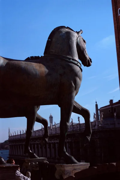 Statue Cheval Venise Italie — Photo