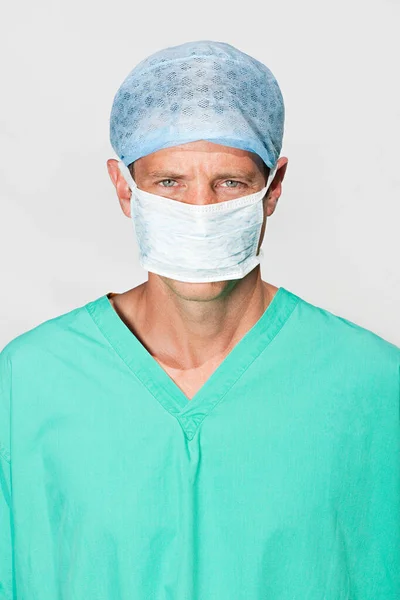 戴口罩的外科医生画像 — 图库照片