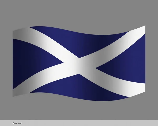 Schottland Flagge Isoliert Auf Grauem Hintergrund — Stockfoto