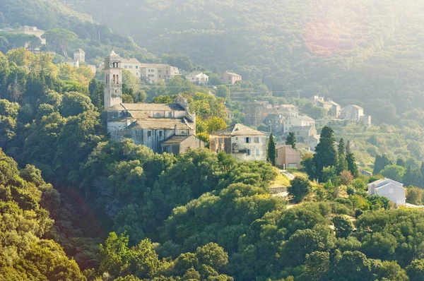 View Hilltown Corsica France — Stock Photo, Image