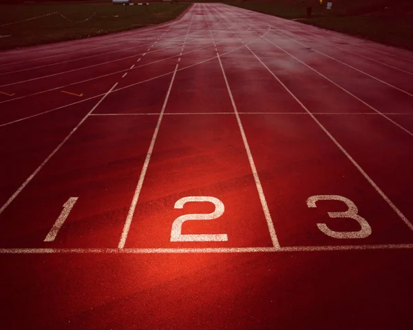 Empty race track, close up