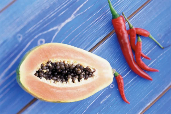 Papaya Chillen Tafel — Stockfoto