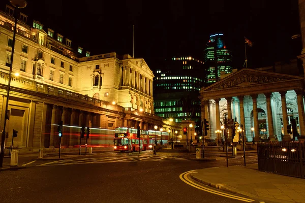 Budynki Londynu Nocy — Zdjęcie stockowe