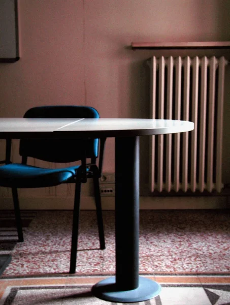 Empty chair and counter Stock Photo