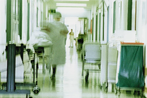 Hospital Corridor Blurred View — Stock Photo, Image