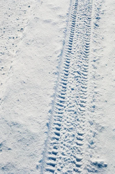 Piste Pneus Dans Neige — Photo