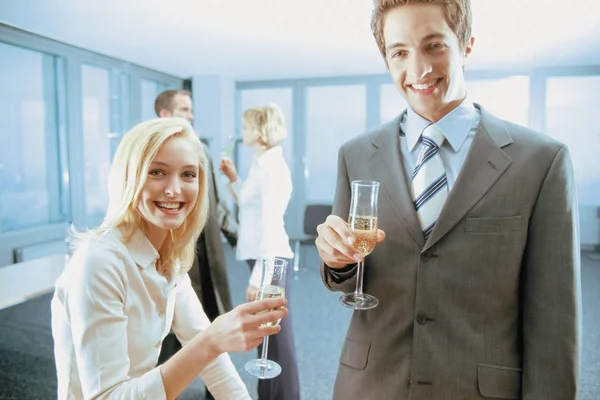 Businesspeople Having Office Drinks Business Concept Background — Foto Stock