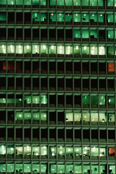 Edifício Escritórios Noite — Fotografia de Stock