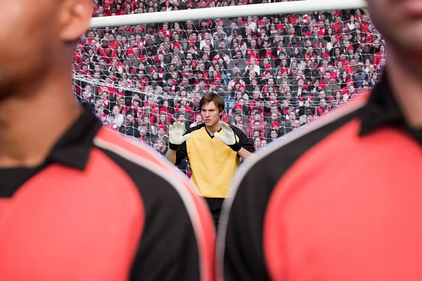 Calcio Libero Durante Una Partita Calcio — Foto Stock