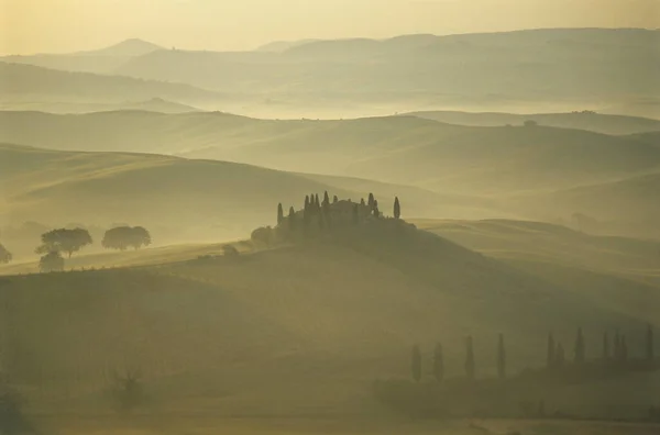 San Quirico Toskánsko Pohled — Stock fotografie