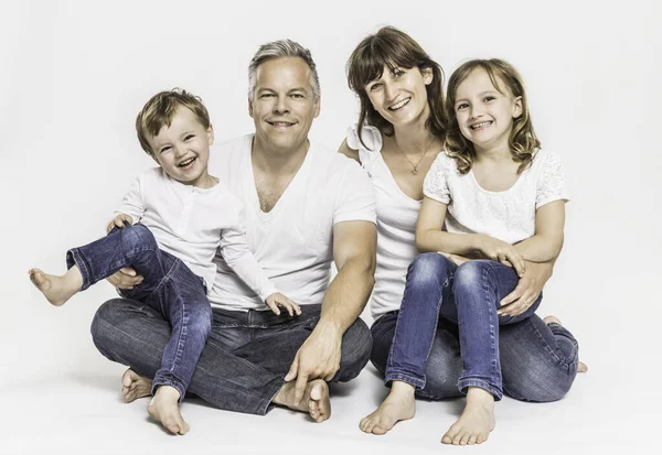 Retrato Grupo Familia Feliz Dos Generaciones — Foto de Stock