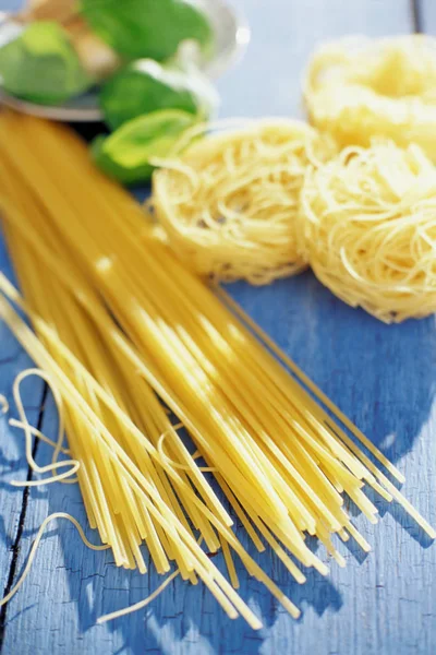 Pasta Tavolo Legno — Foto Stock