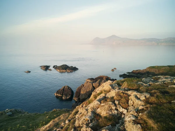 Sjøtåke Lleyn Halvøya Nord Wales – stockfoto