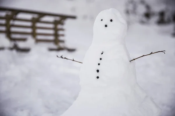 Snögubbe Achenkirch Tyrolen Österrike — Stockfoto