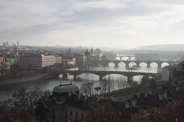 View Bridges Vltava River Prague Czech Republic — Stock Photo, Image