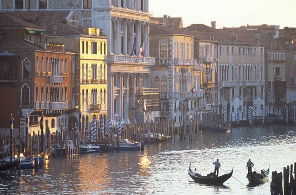 Veneza Vista Pôr Sol Cidade — Fotografia de Stock