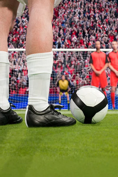 Chute Livre Durante Jogo Futebol — Fotografia de Stock