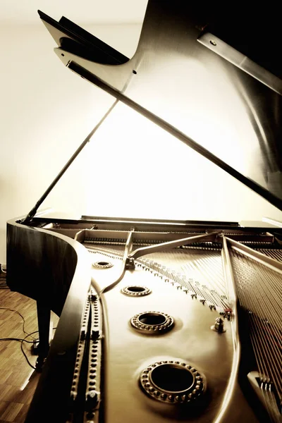 Detalles Gran Piano Estudio Música —  Fotos de Stock