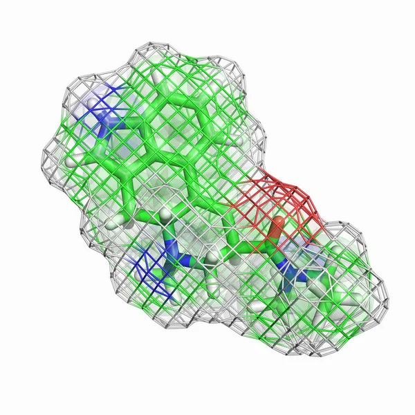 白色の背景にLsd分子 — ストック写真