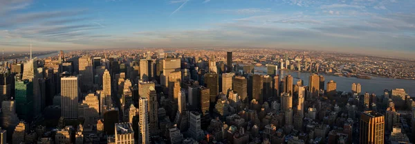 Panoramiczny Widok Empire State Building Manhattan Nowy Jork Usa — Zdjęcie stockowe