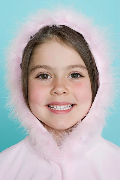 Smiling Girl Wearing Hood — Stock Photo, Image