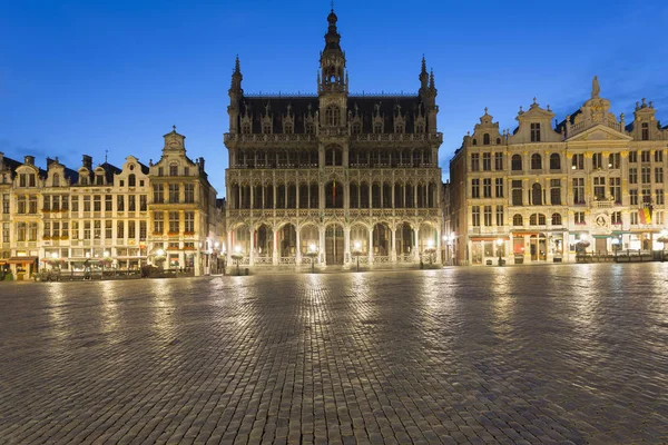 Uitzicht Maison Roi Schemering Brussel België — Stockfoto