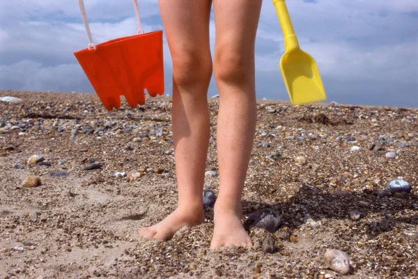 Child Beach Bucket Spade — Stock Photo, Image