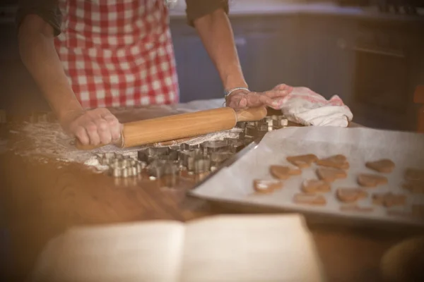 Роллінг Кориця Медове Тісто Приготування Домашнього Печива — стокове фото